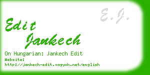 edit jankech business card